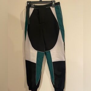 I. AM. GIA Stylish Black and Green Women's color block joggers